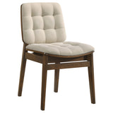 Strouse 5-Piece Dining Set, Walnut and Cream
