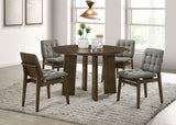 Strouse 5-Piece Dining Set, Walnut and Grey