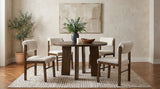 Strouse 47" Round Walnut Veneer Pedestal Dining Table