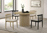 Cullen Dining Side Chair, Black/Wheat (Set of 2)