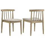 Cullen Dining Side Chair - Natural Oak & Wheat (Set of 2)