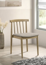 Cullen Dining Side Chair - Natural Oak & Wheat (Set of 2)
