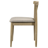 Cullen Dining Side Chair, Natural Oak with Wheat Upholstery (Set of 2)