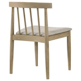 Cullen Dining Side Chair, Natural Oak with Wheat Upholstery (Set of 2)