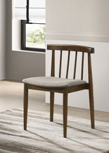 Cullen Dining Side Chair Upholstered Seat, Dark Walnut (Set of 2)