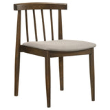 Cullen Dining Side Chair Upholstered Seat, Dark Walnut (Set of 2)