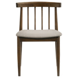 Cullen Dining Side Chair Upholstered Seat, Dark Walnut (Set of 2)