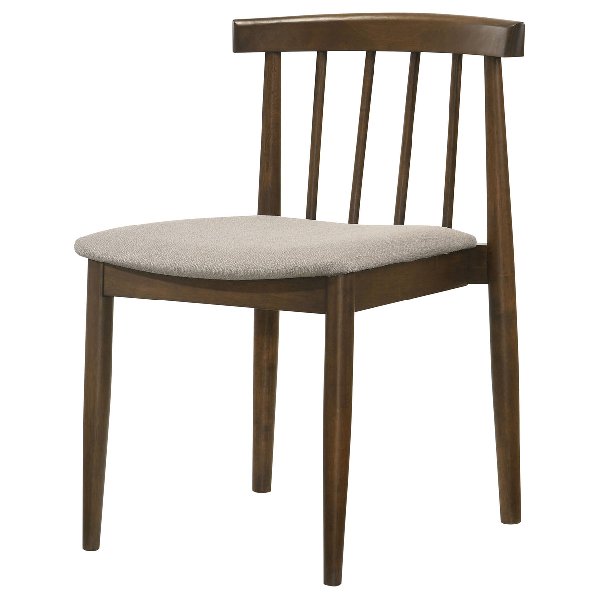 Cullen Dining Side Chair Upholstered Seat, Dark Walnut (Set of 2)