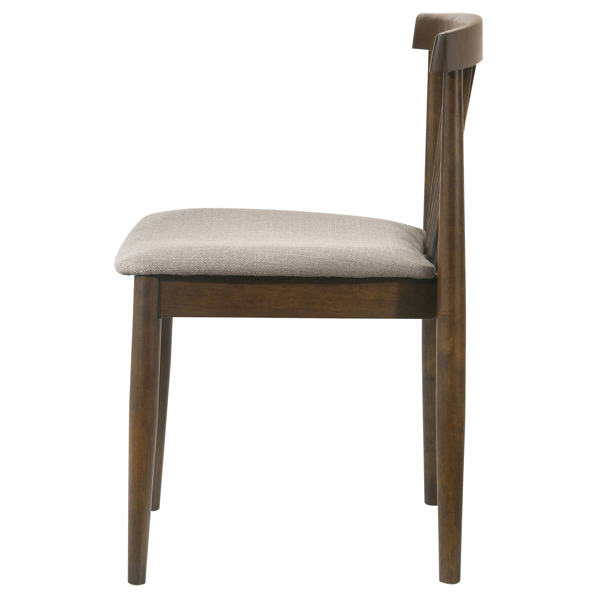 Cullen Dining Side Chair Upholstered Seat, Dark Walnut (Set of 2)
