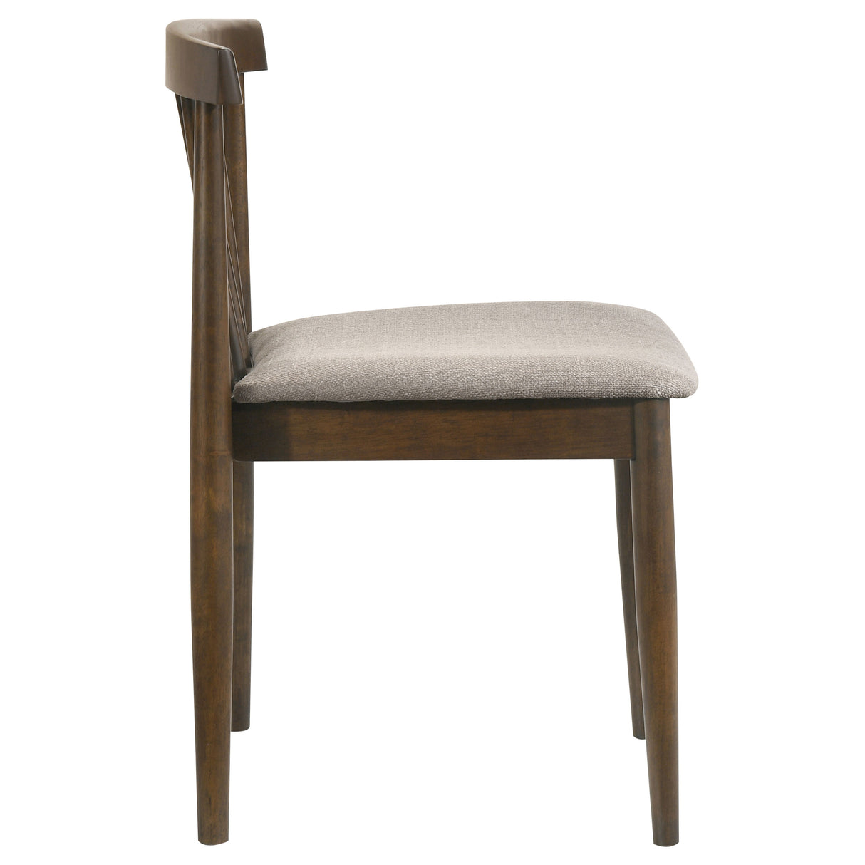 Cullen Dining Side Chair Upholstered Seat, Dark Walnut (Set of 2)