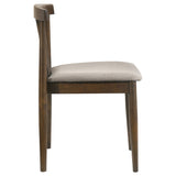 Cullen Dining Side Chair Upholstered Seat, Dark Walnut (Set of 2)