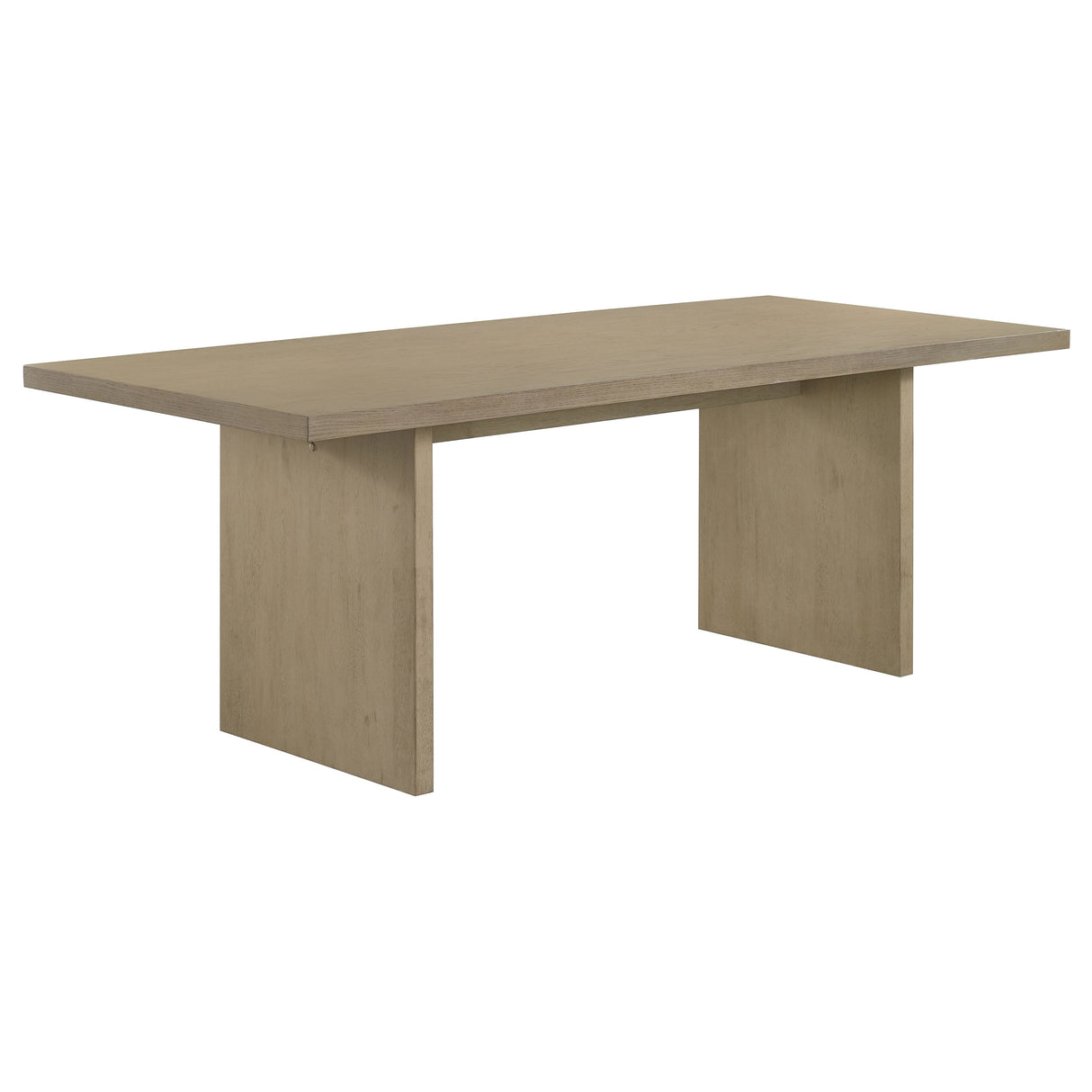 Decker 7-Piece 82-Inch Dining Set, Natural Oak and Cream
