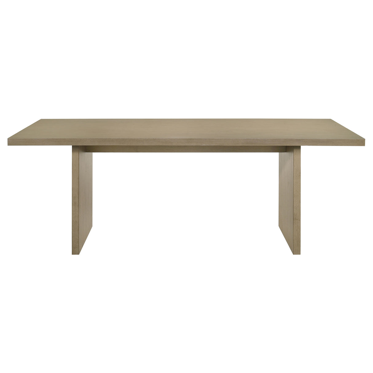 Decker 7-Piece 82-Inch Dining Set, Natural Oak and Cream