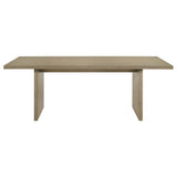 Decker 7-Piece 82-Inch Dining Set, Natural Oak and Cream