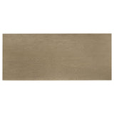 Decker 7-Piece 82-Inch Dining Set, Natural Oak and Cream