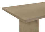 Decker 7-Piece 82-Inch Dining Set - Natural Oak & Cream
