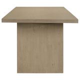 Decker 7-Piece 82-Inch Dining Set, Natural Oak and Cream