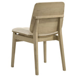Decker 7-Piece 82-Inch Dining Set, Natural Oak and Cream