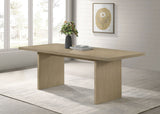 Decker 82-Inch Rectangular Wood Dining Table Natural Oak