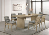 Decker 82-Inch Rectangular Wood Dining Table Natural Oak