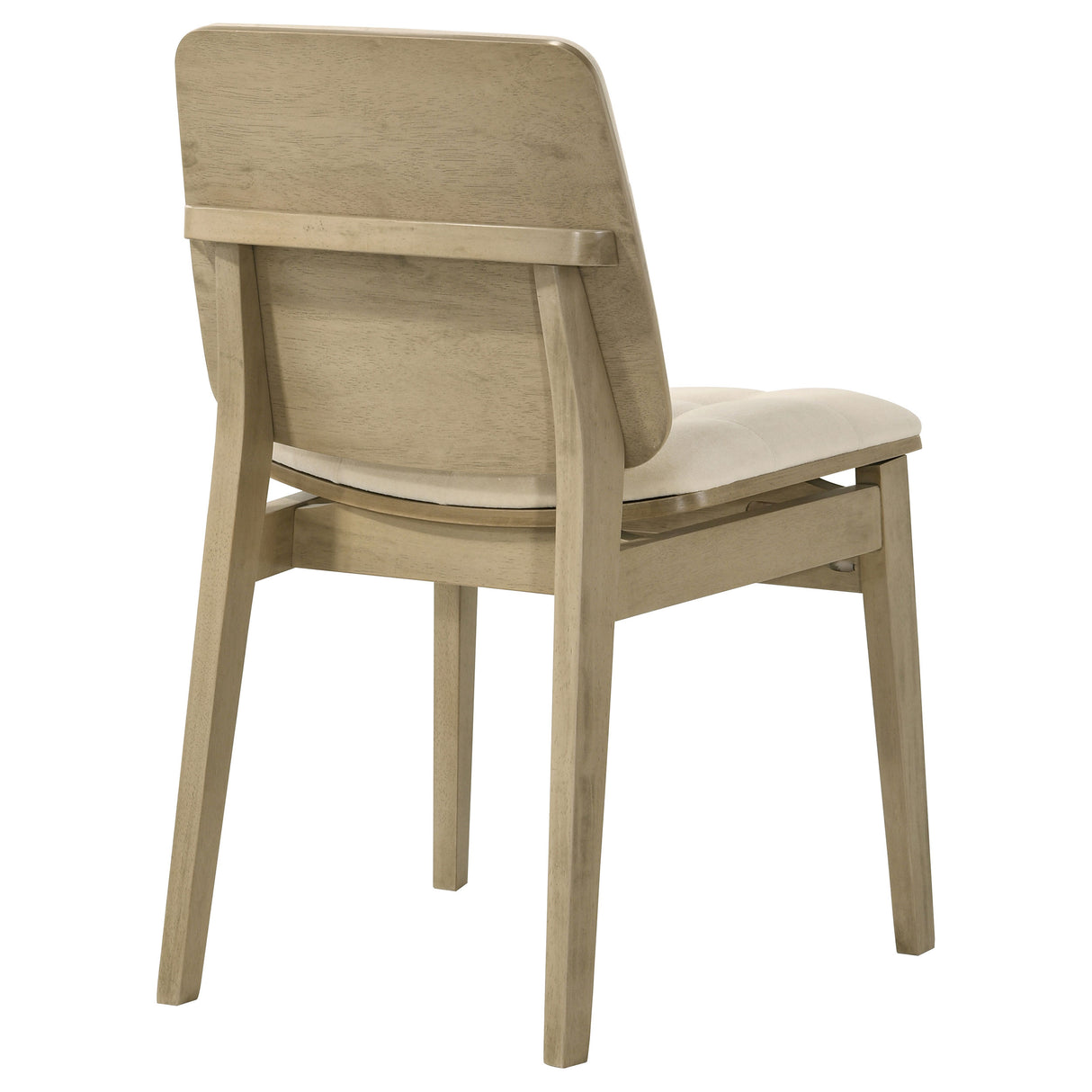 Redbridge Velvet Side Chair - Cream and Natural Oak (Set of 2)