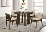 Redbridge Velvet Upholstered Side Chair, Cream and Walnut (Set of 2)