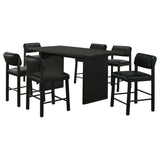 Decker 7-Piece Counter Height Dining Set Black