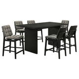 Decker 7-Piece Counter Height Dining Set - Grey and Black