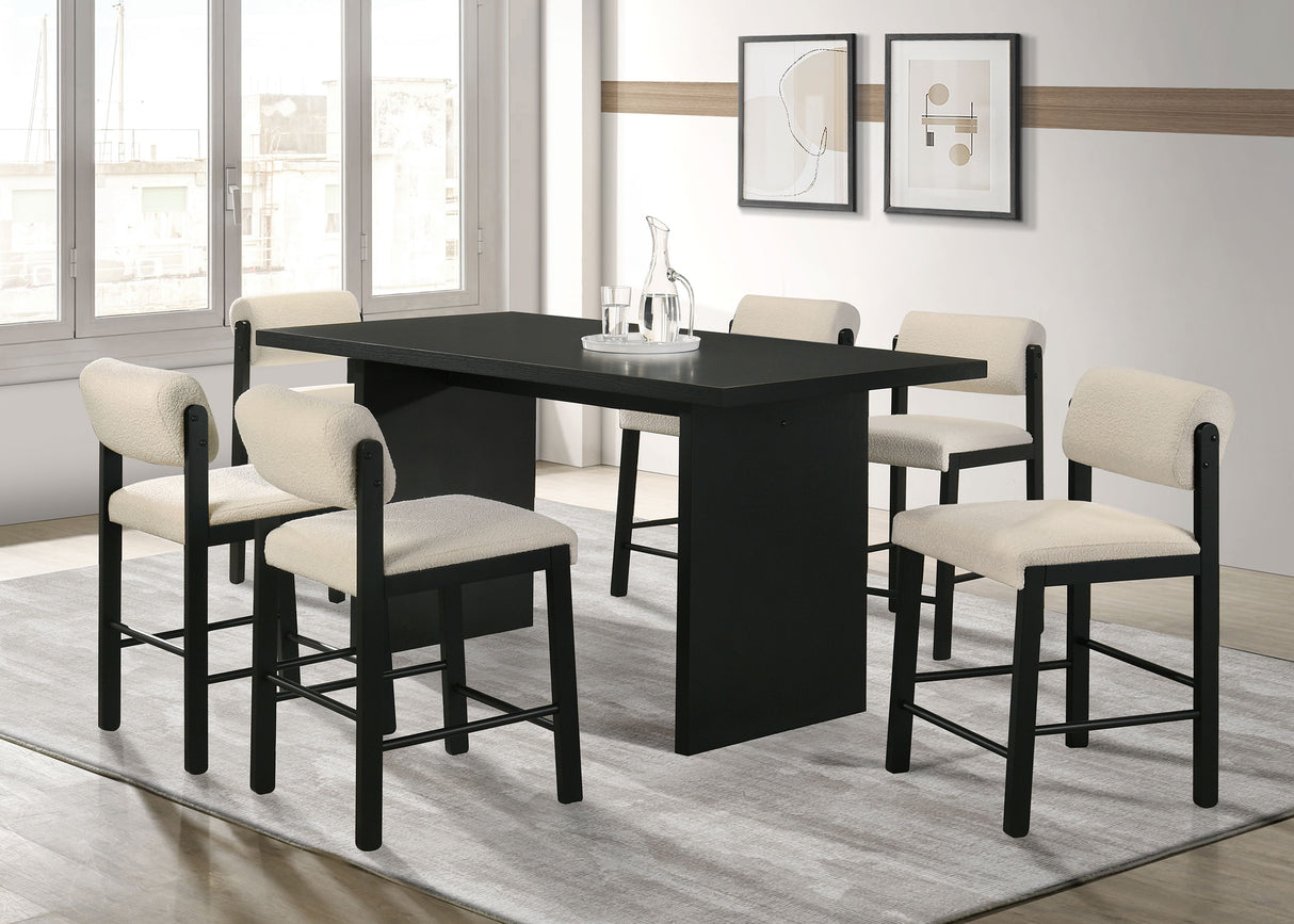 Decker 70-Inch Counter Height Dining Table Black