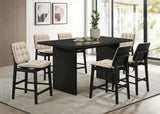 Redbridge Velvet Counter Chair - Cream and Black (Set of 2)