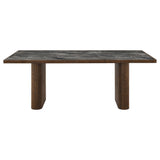 Parry 80" Paladina Stone-Look Dining Table in Dark Walnut