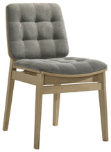 Redbridge Velvet Side Chair, Grey and Natural Oak (Set of 2)
