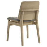 Redbridge Velvet Side Chair - Grey & Natural Oak (Set of 2)