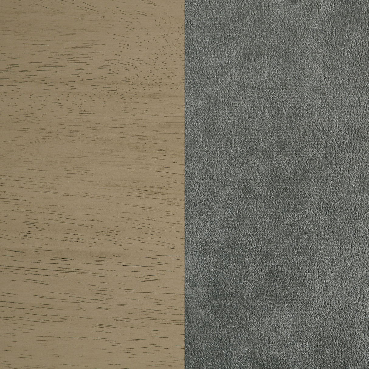 Redbridge Velvet Side Chair - Grey & Natural Oak (Set of 2)