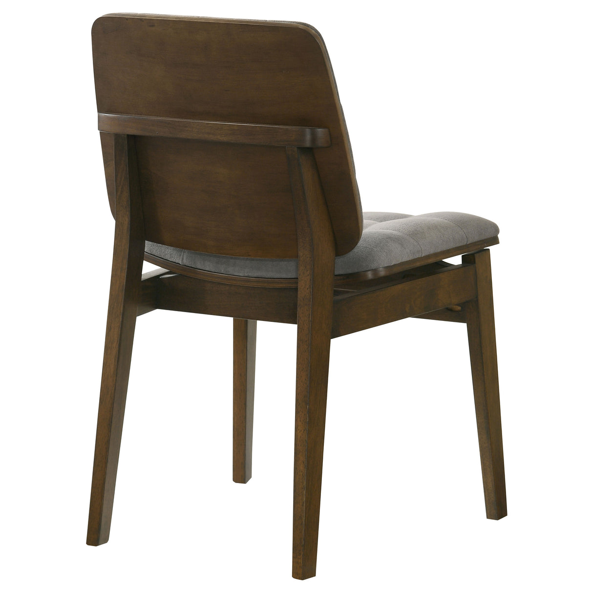 Redbridge Velvet Upholstered Side Chair, Grey and Walnut (Set of 2)