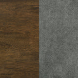 Redbridge Velvet Upholstered Side Chair, Grey and Walnut (Set of 2)