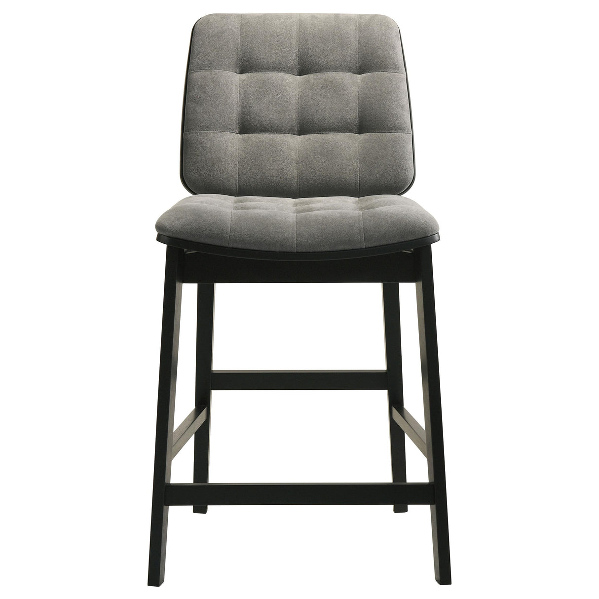Redbridge Velvet Counter Chair - Grey and Black (Set of 2)