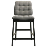 Redbridge Velvet Counter Chair - Grey and Black (Set of 2)