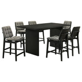 Redbridge Velvet Counter Chair - Grey and Black (Set of 2)