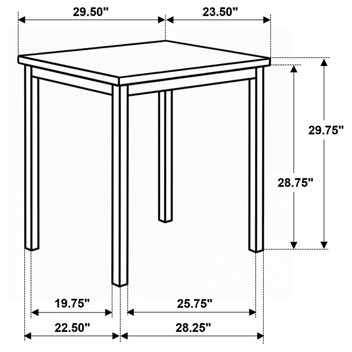 Garza Space Saving Rectangular Dining Table in Greige Oak