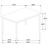 Garza Rectangular 48-Inch Dining Table in Greige Oak