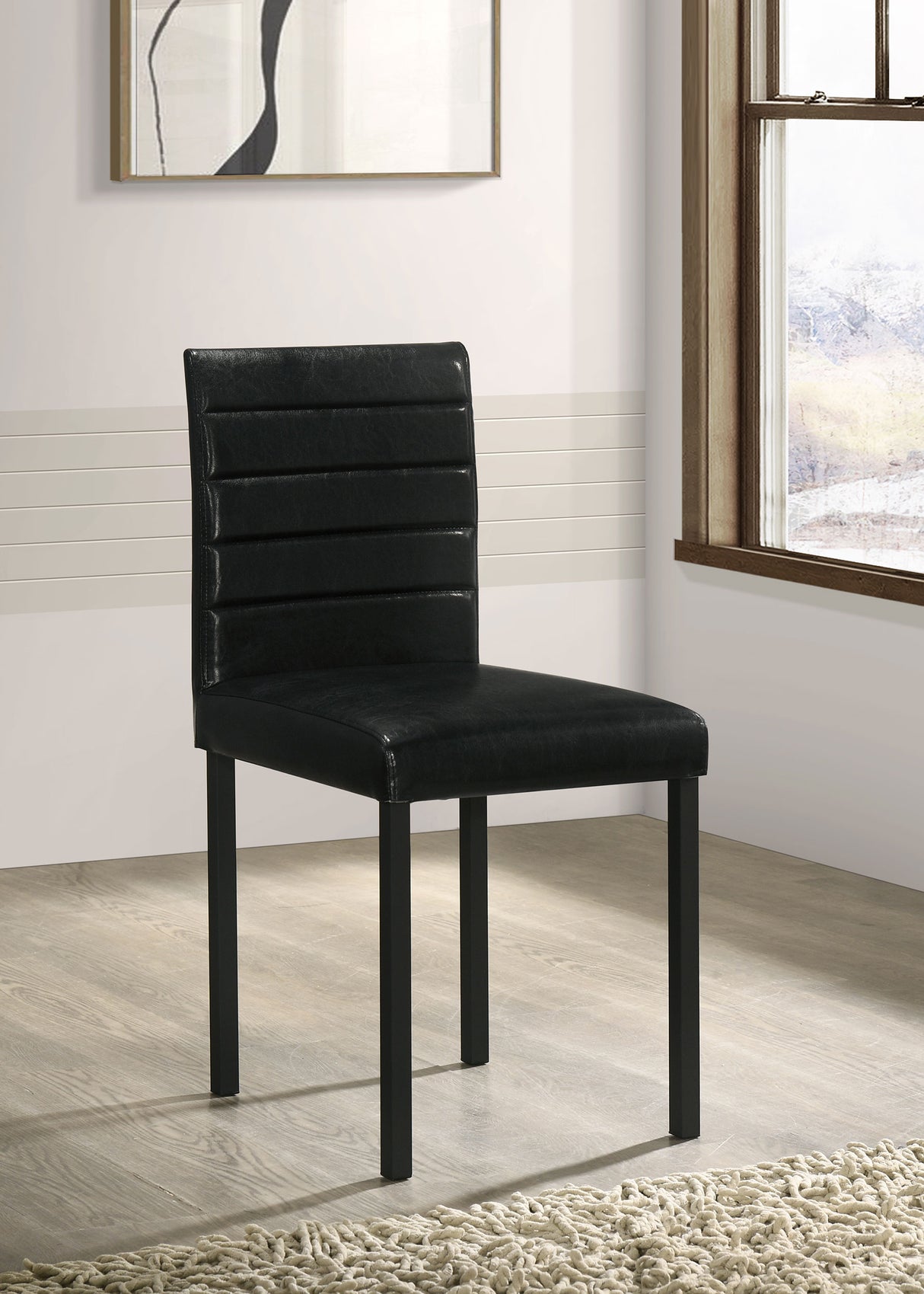 Garza Upholstered Dining Side Chair Black - Set of 4