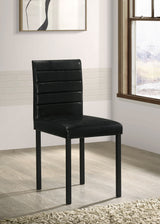 Garza Upholstered Dining Side Chair Black - Set of 4
