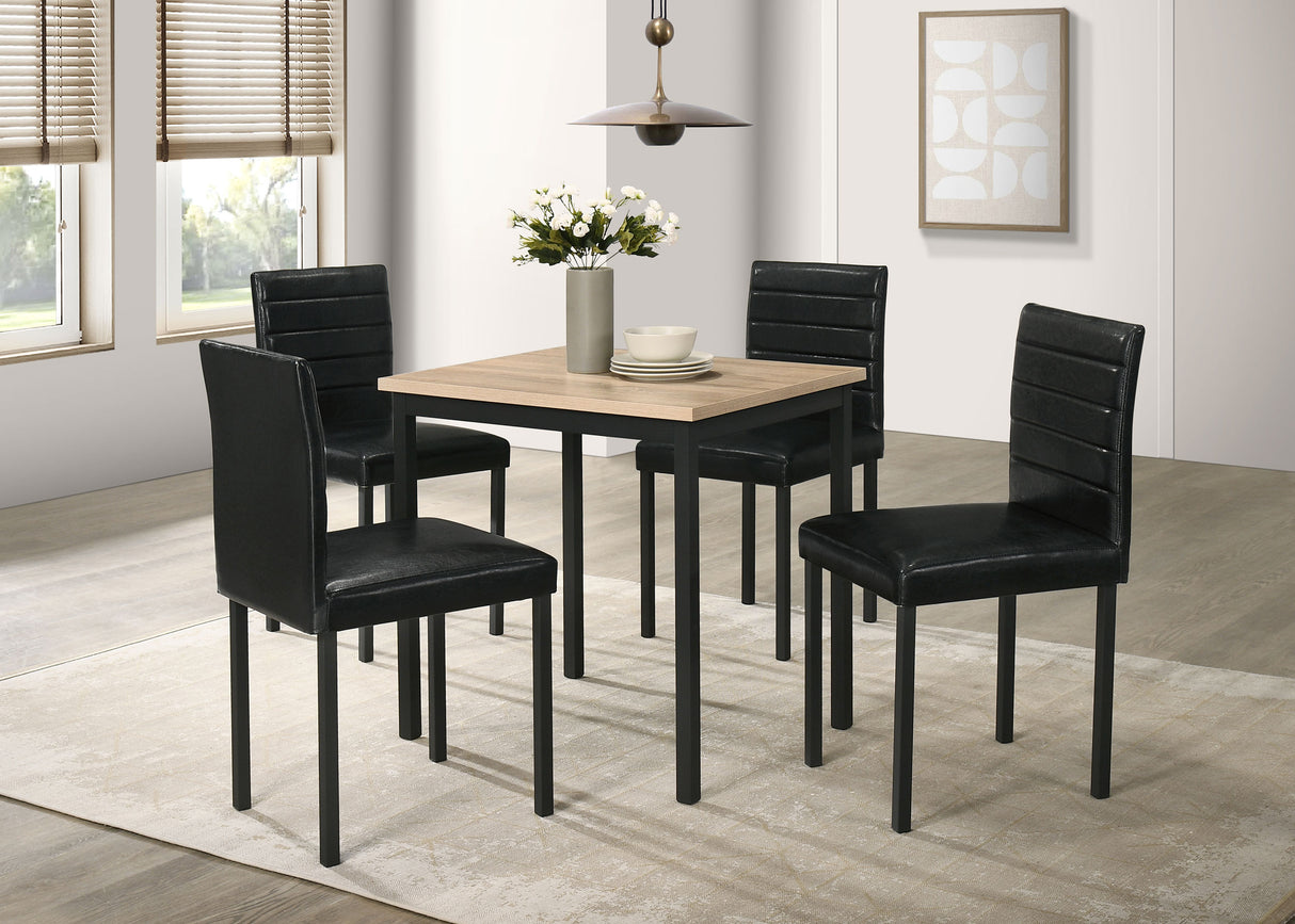 Garza Upholstered Dining Side Chair Black - Set of 4