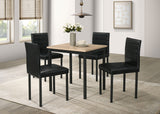 Garza Upholstered Dining Side Chair Black - Set of 4