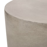 Cylindrical Design, Outdoor Lightweight Concrete Side Table