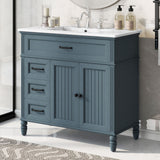 Bathroom Vanity With Sink, 2 Doors 2 Drawers, Freestanding Design
