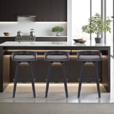 Sonia - 26" Counter Height Swivel Bar Stool - Black Wood
