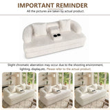 2 In 1 Convertible Sleeper Sofa Bed With Cup Holders