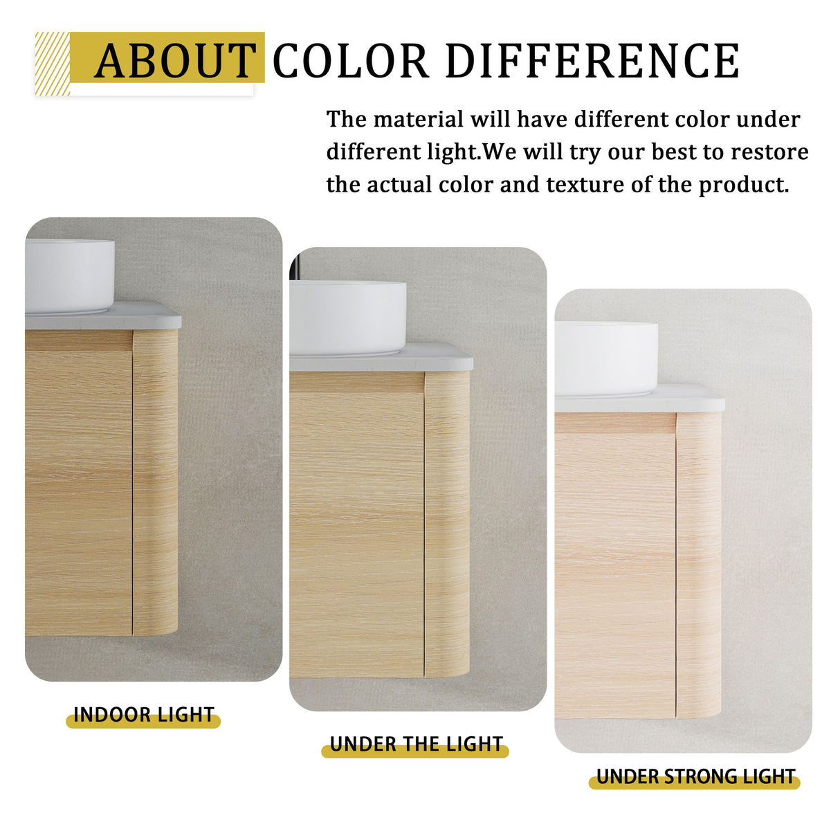 Mounted Bathroom Vanity With Art Sink, 2 Storage Shelves, Soft Close Door